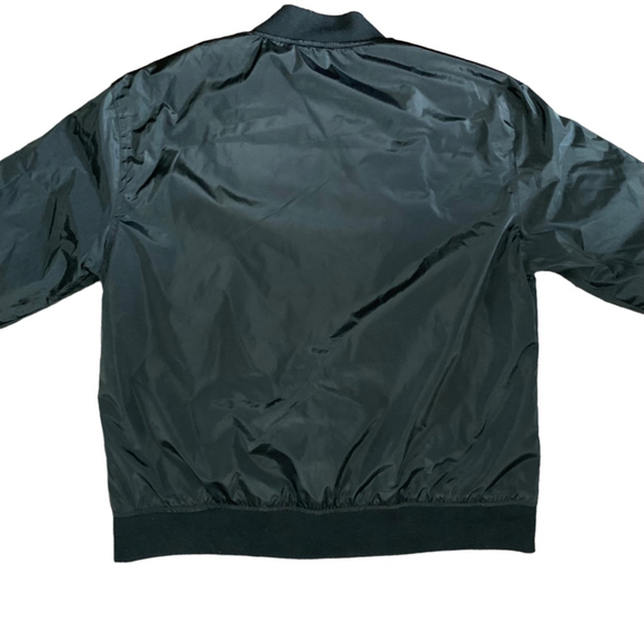 BOMBER JACKET GOOSE ISLAND‎ BEER CO Black Full Zip Jacket Coat Men Large - Picture 10 of 11